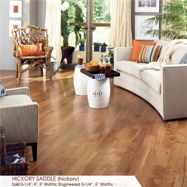 Somerset Character Collection Plank 4&quot; Solid Hickory Saddle Hardwood Flooring
