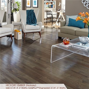 Somerset Character Collection Plank 5&quot; Solid Hickory Ember Hardwood Flooring