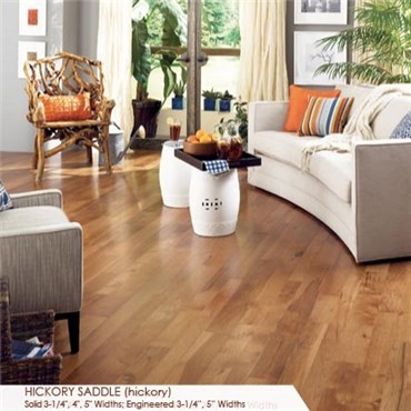 Somerset Character Collection Plank 5&quot; Solid Hickory Saddle Hardwood Flooring