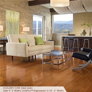 Somerset Color Collection Plank 3 1/4&quot; Engineered Oak Golden Hardwood Flooring