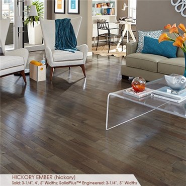 Somerset Character Collection Plank 3 1/4&quot; Engineered Hickory Ember Hardwood Flooring