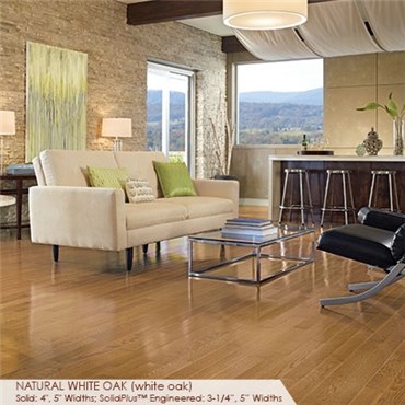 Somerset Color Collection Plank 5&quot; Engineered White Oak Natural Hardwood Flooring