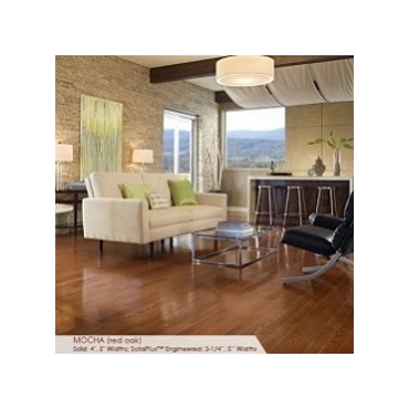 Somerset Color Collection Plank 4&quot; Solid Mocha Hardwood Flooring
