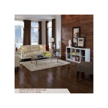 Somerset Color Collection Strip 2 1/4&quot; Solid Metro Brown Hardwood Flooring