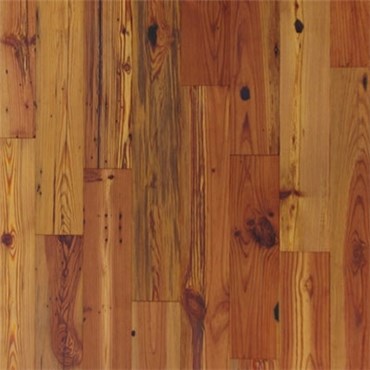 Antique Reclaimed Heart Pine Character, Unfinished Engineered Heart Pine Flooring