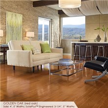 Somerset Color Collection Plank 5" Engineered Oak Golden Hardwood Flooring