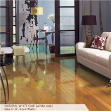 Somerset High Gloss Collection Strip 3 1/4" Solid Natural White Oak High Gloss Hardwood Flooring
