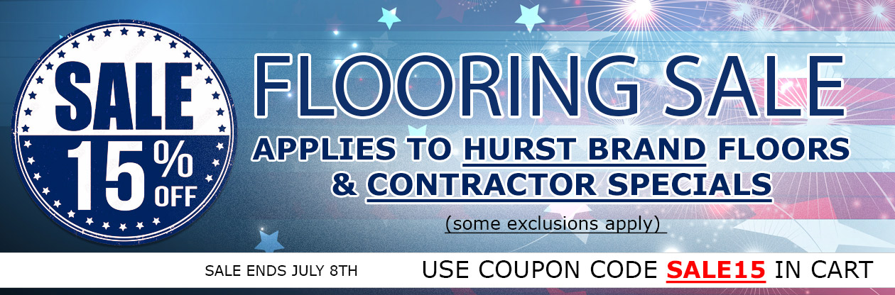 Save 15% on all  Hurst Brand Flooring & Contractor Specials 