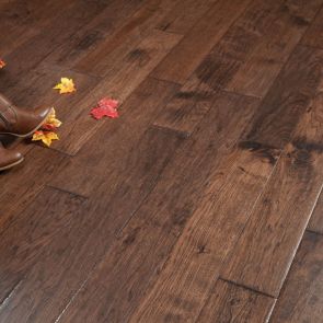 3 1/4"|4"|6" x 3/4" Hickory Hand Scraped Prefinished Solid Old West