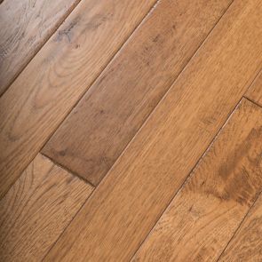 5" x 3/4" Hickory Hand Scraped Prefinished Solid Summer Road